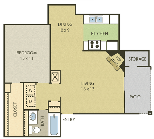 1BR/1BA - A