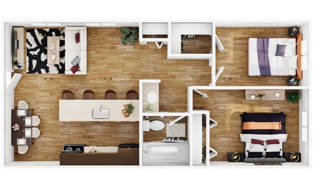 2BR/1BA - B2