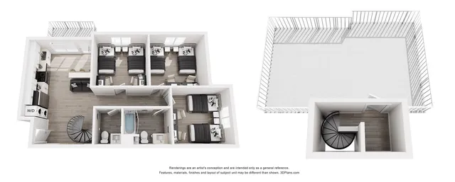 3 BR 1.5 Penthouse
