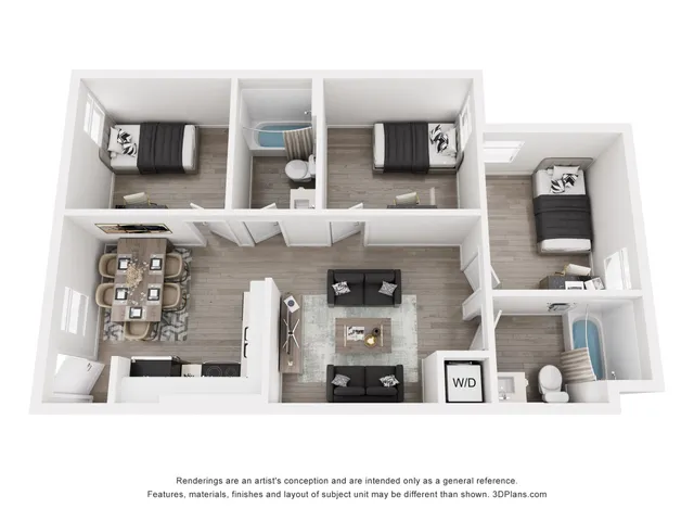 3 BR 2 BA