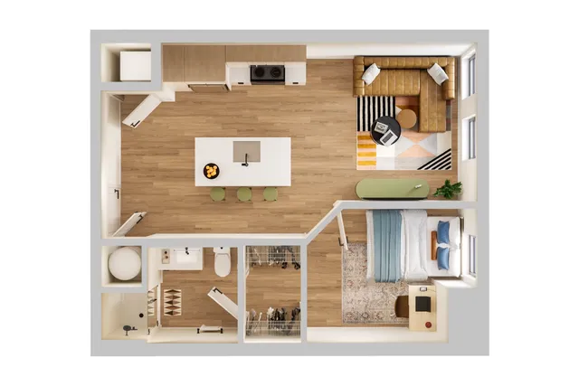 1 Bed 1 Bath - B1