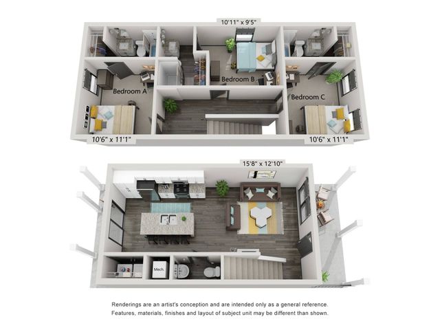 The Three House Floorplan