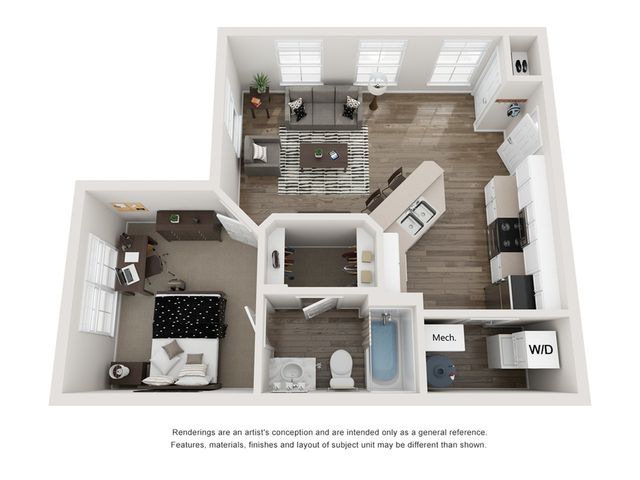 1BR/1BA - A1