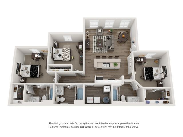 3BR/3BA - A1 - Sold Out