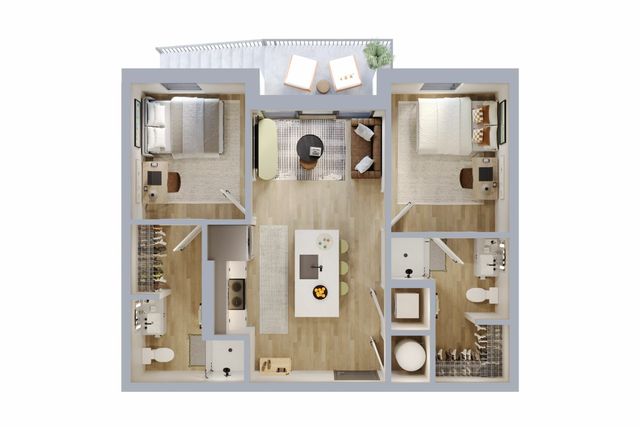 2 Bed 2 Bath