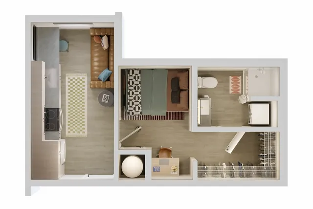 1 Bed 1 Bath - A1