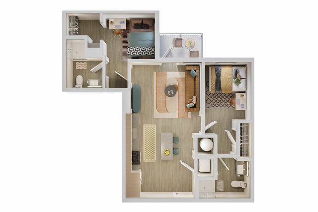 2 Bed 2 Bath - B2