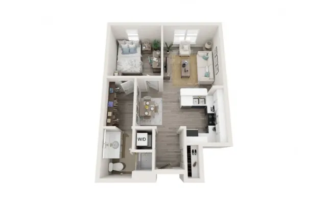 one bedroom apartment layout