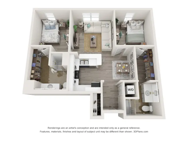 two bedroom layout