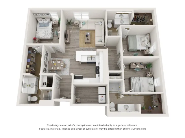 3 bedroom layout
