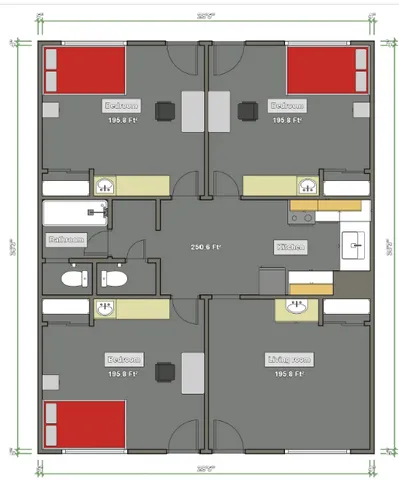 Three Bed X 1.5 Baths with Washer/Dryer