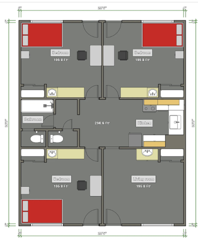 3 Bed X 1.5 Bath