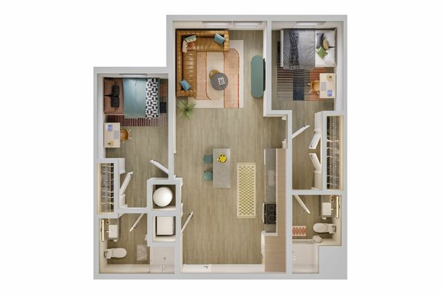 2 Bed 2 Bath - B1A