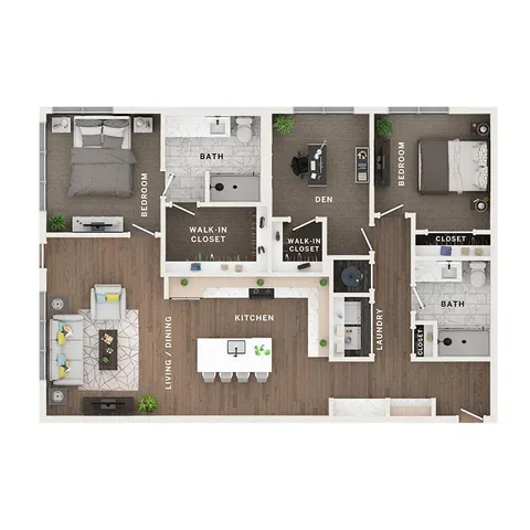 3BR/2BA - D