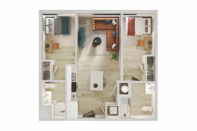 2 Bed 2 Bath