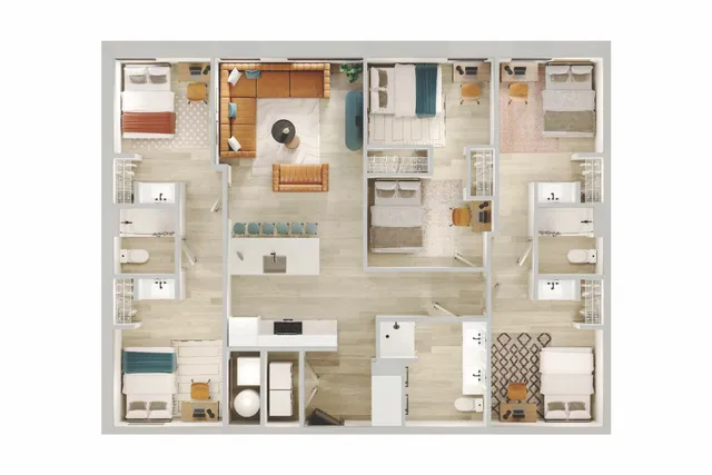 3 Bed 3 Bath- Double Occ