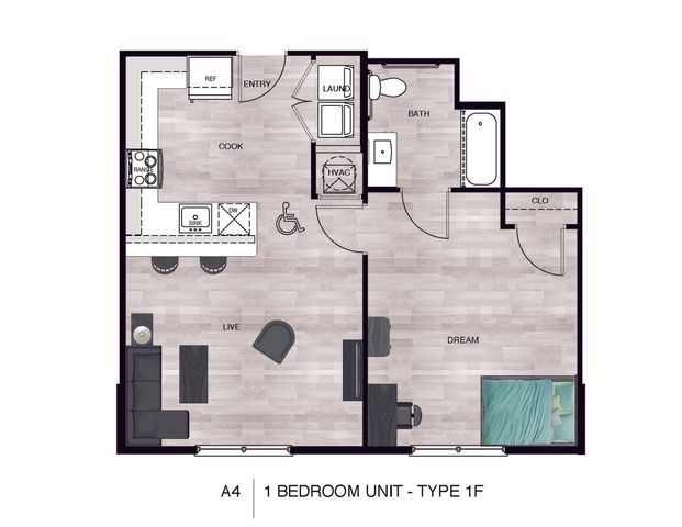 1BR/1BA - A3