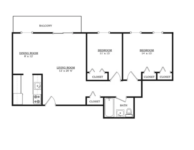 2BR/1BA- Furnished