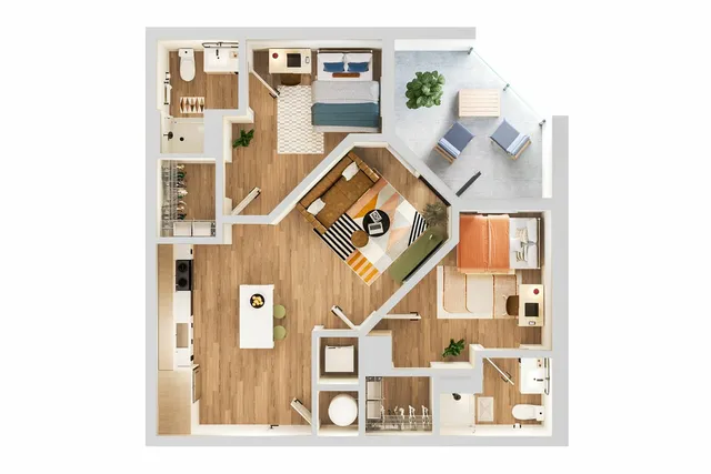 2 Bed 2 Bath - C3