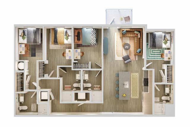 4 Bed 4 Bath - D1