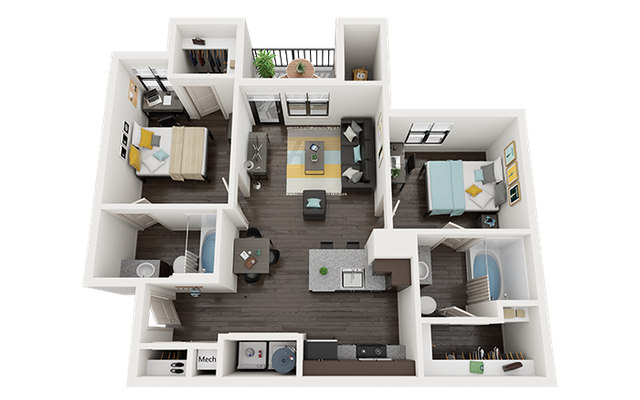 The Mill at Auburn B1 Flooring Floor Plan