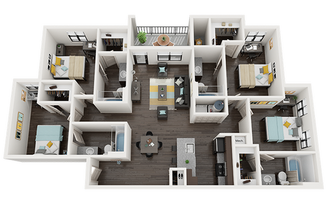 The Mill at Auburn D1 Flooring Floor Plan