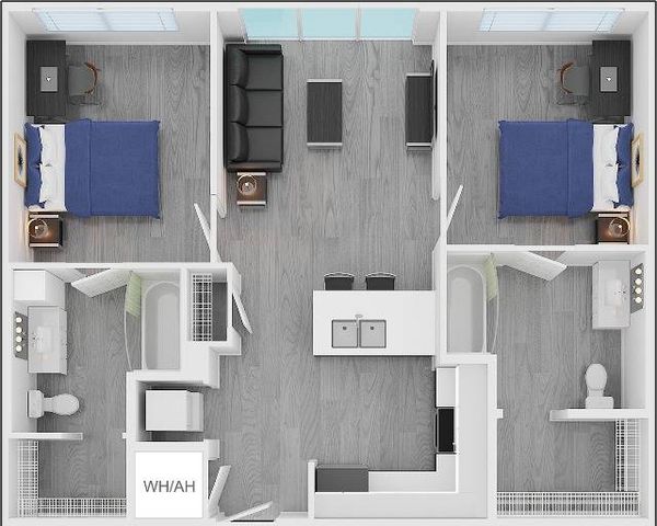 2 Bedroom 2 Bathroom - ADA