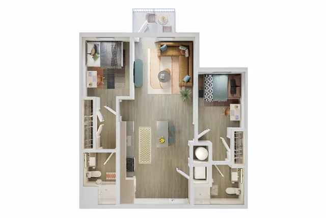 2 Bed 2 Bath - B1