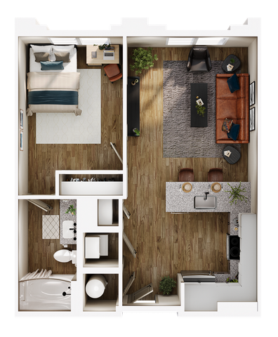 1BR/1BA - A1