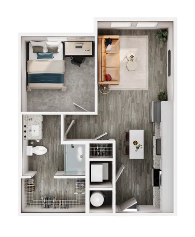 1BR/1BA - Furnished