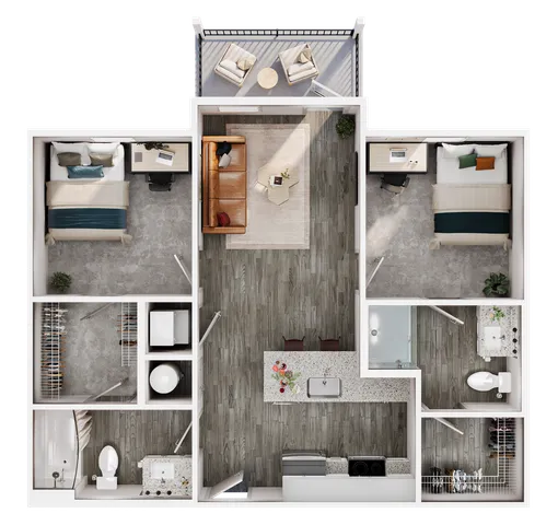 2 Bedroom | 2 Bathroom - B1