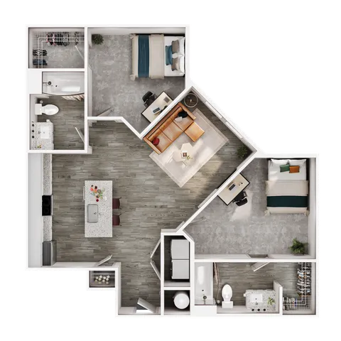 2BR/2BA - B3 - Furnished