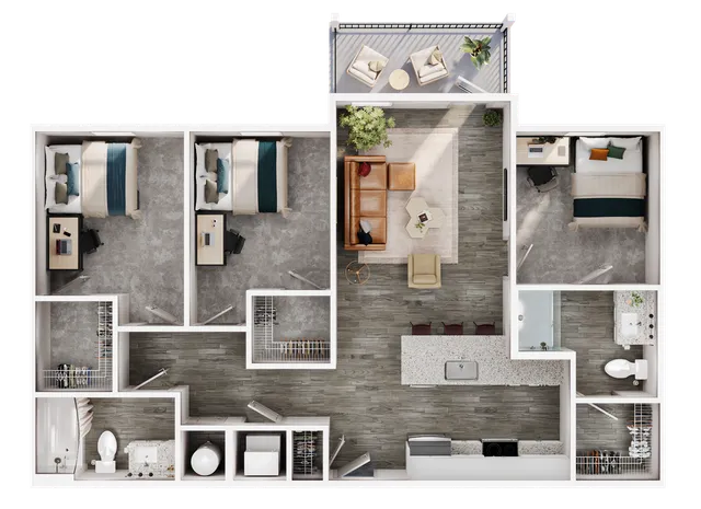 3BR/2BA - Furnished