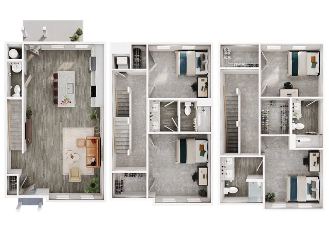 4BR/3.5BA - Townhouse - Furnished