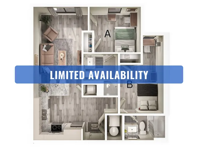 2BR/2BA - B1 Limited Availability