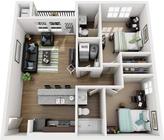 B1/Limestone | 2x2 | 477 sf
