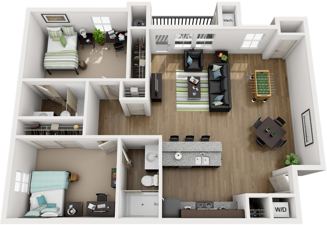 B4/Greenstone | 2x2 | 629 sf