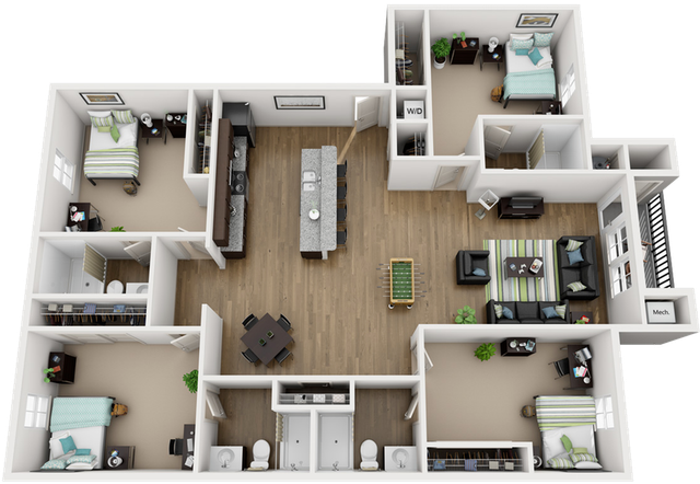 D2/Granite | 4x4 | 477 sf
