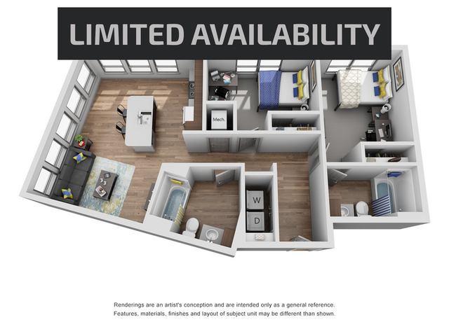 2BR/2BA B - Limited Availability