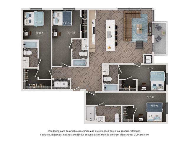4BR/4BA - D3 Balcony
