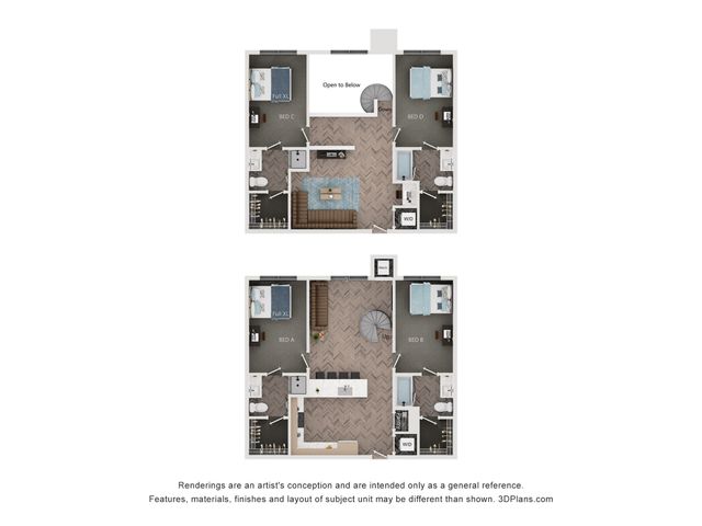 4BR/4BA - D4 Townhome Private Entry