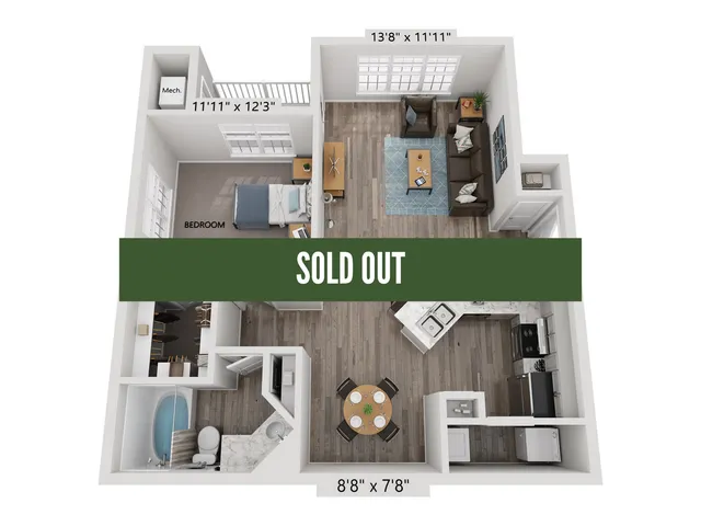 1BR/1BA Abingdon - SOLD OUT