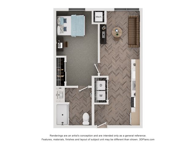 1BR/1BA - A3 Flatland