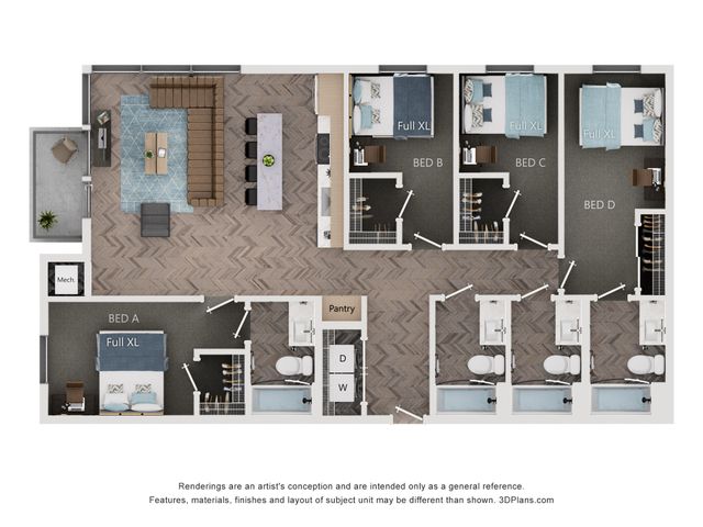 4BR/4BA - D2 Balcony