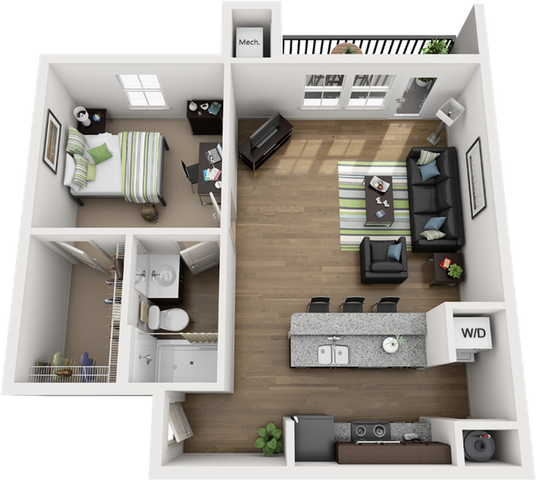 1BR/1BA - Copper