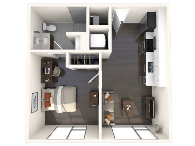 1BR/1BA - A1