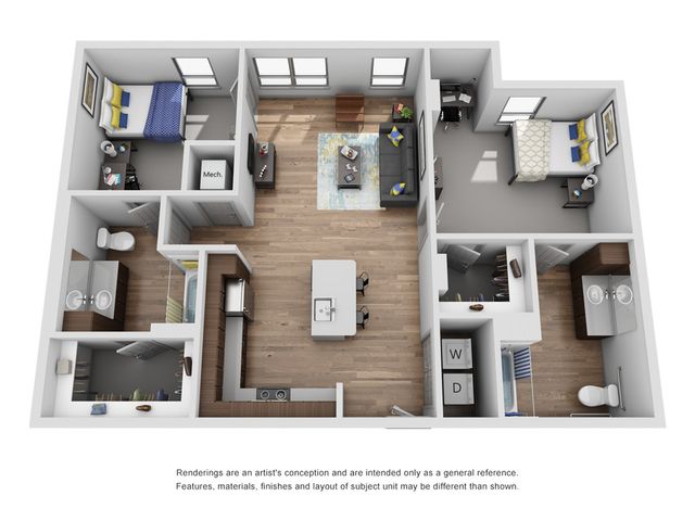 2BR/2BA - D