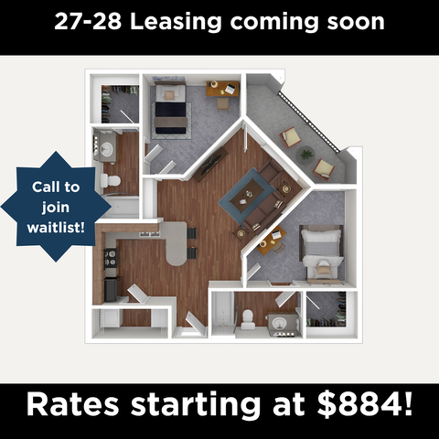 Maverick Place - Two-Bedroom Floor Plan