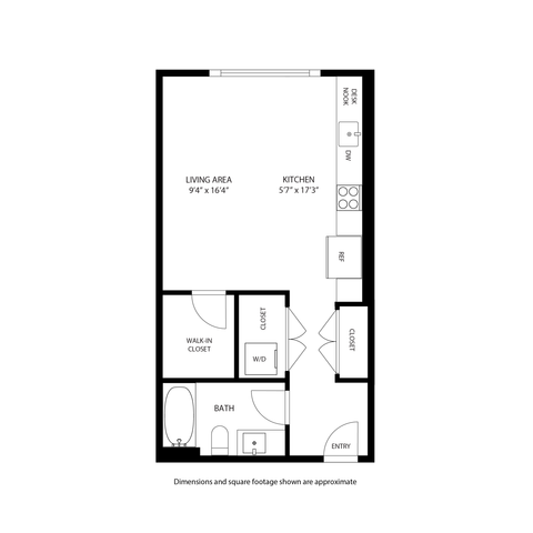 Studio - The Caboose - Floor Plan Layout