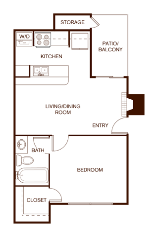 1BR/1BA - A1